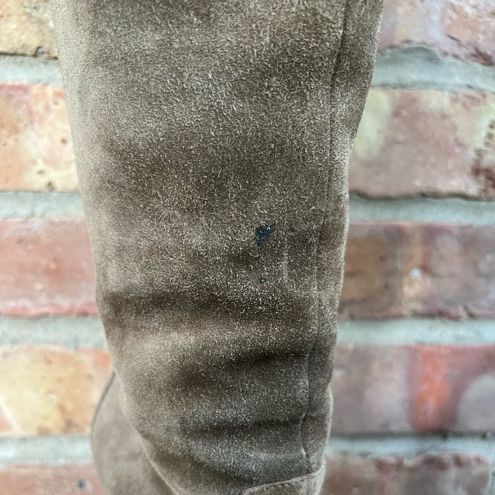 Balenciaga Runway Tan Suede Platform Knee High Boots - Picture 7 of 9